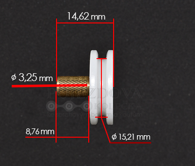 pojezdové kolečko ke sprchovému koutu B189 - velikost kolečka 1