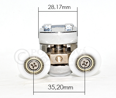pojezdové kolečko ke sprchovému koutu D15 - velikost 2