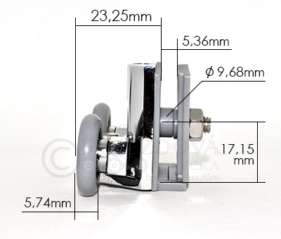 pojezdové kolečko ke sprchovému koutu W08 - velikost 1