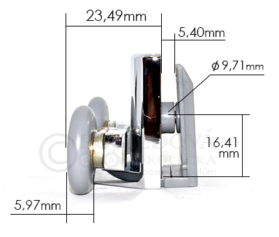 pojezdové kolečko ke sprchovému koutu W28 - velikost 1