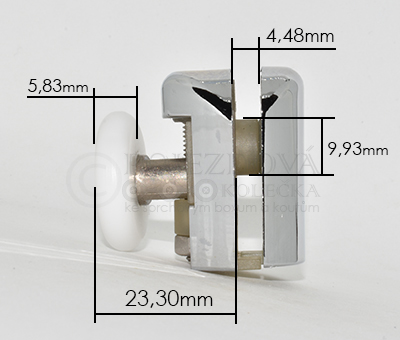 pojezdové kolečko ke sprchovému koutu B50horn - velikost kolečka 1