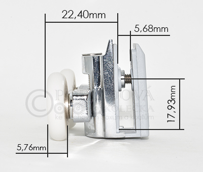 pojezdové kolečko ke sprchovému koutu W26 - velikost kolečka 1